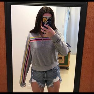 rainbow quarter zip